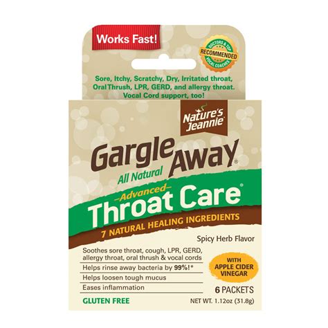 Gargle Away By Natures Jeannie Natural Sore Throat Remedy Vocal