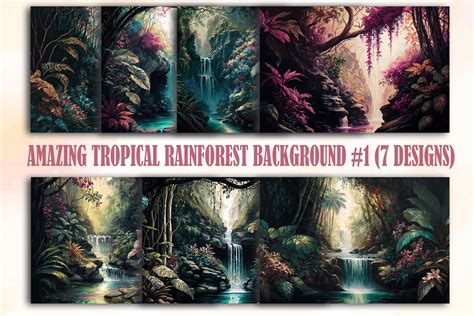 Amazing Tropical Rainforest Backgrounds Graphic By Lazy Sun · Creative