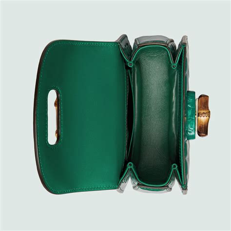 Gucci Bamboo 1947 Mini Crocodile Bag In Emerald Green Gucci® Us