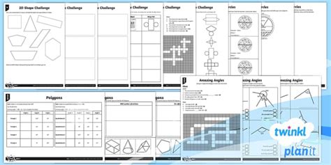 Planit Maths Y Properties Of Shapes Home Learning Tasks