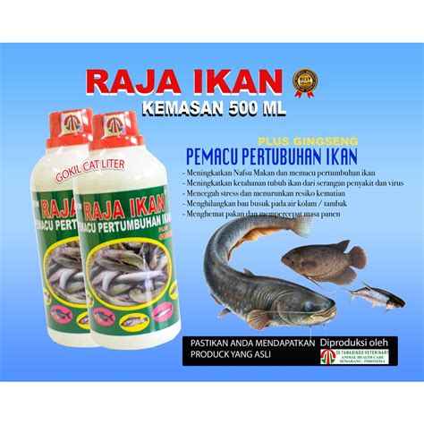 Jual RAJA IKAN 500 ML PENGGEMUK IKAN VITAMIN PENGGEMUK IKAN PENAMBAH