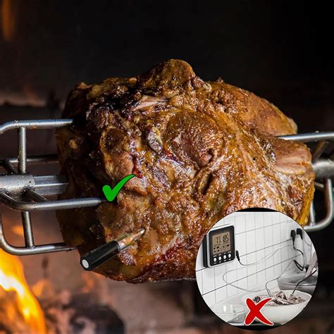 BtcLink Termómetro inalámbrico para carne rango remoto Bluetooth de