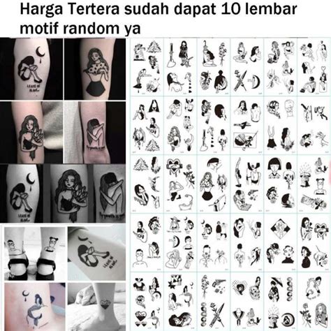 Jual Lembar Tato Temporer Tattoo Temporary Tato Sementara Di