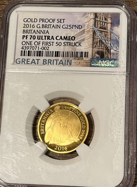 2016 Great Britain Gold 25 Pound Gold Proof Ngc Pf70 Ultra Cameo One Of