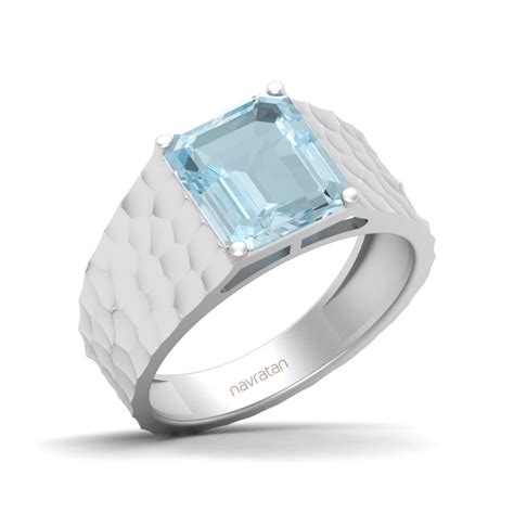 Buy Aquamarine Stone Ring for Men-Women at Best Price in India