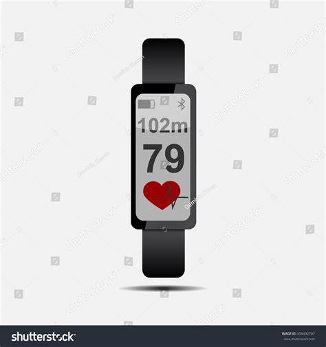 Sport Fitness Tracker Heart Beat Monitor Stock Vector (Royalty Free ...