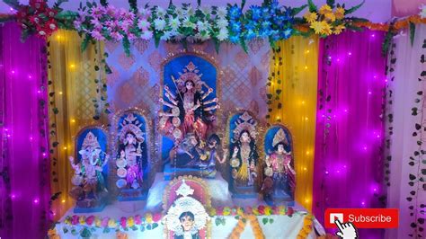 How To Make Navratri Decorations At Home Durga Puja Pandal Making