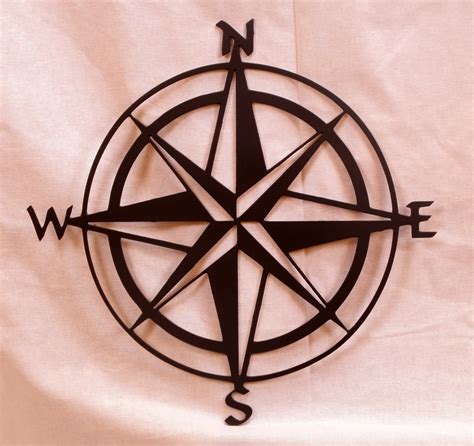 Large 20in Compass Rose Metal Wall Art By Bcmetalcraft On Etsy