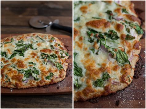 Spinach Pizza With Homemade Ranch Recipe Recipes Spinach Pizza Food