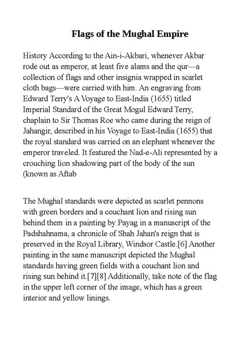 Flags of the Mughal Empire - Flags of the Mughal Empire History