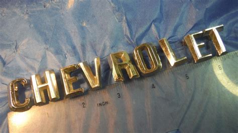 Vintage Chevrolet Impala Hood Letter Emblems 1960 61 Bel Air 91 99