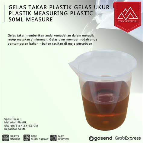 Jual GELAS TAKAR PLASTIK GELAS UKUR BERCORONG MEASURING CUP PLASTIC