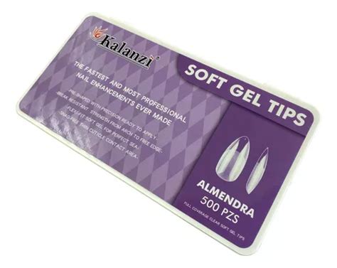 Tips Soft Gel Almendra Transparente Pzs Kalanzi Mercadolibre