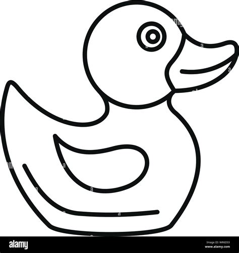 Duck Icon Outline Duck Vector Icon For Web Design Isolated On White