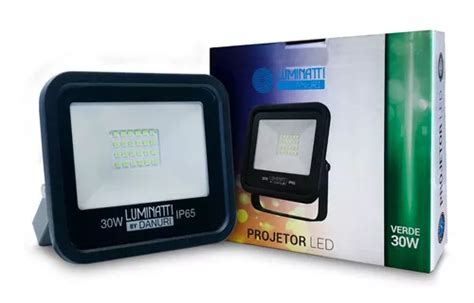 Refletor Projetor Led Bivolt Luz Verde Ip Holofote Cor Da Luz Luz