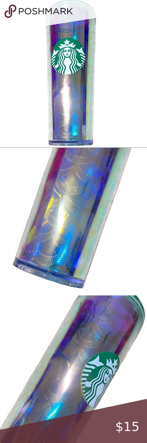 Starbucks Iridescent Mermaid Siren Tumbler Cold Cup Oz Iridescent