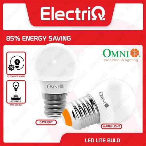 Electriq L Omni 15w 3w 6w 9w 12w 15w Led Lite Bulb E27 Base Daylight Warm White