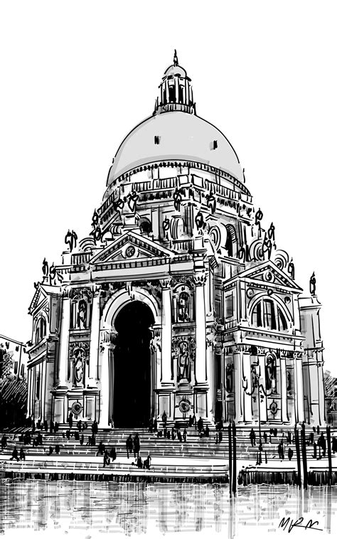 Basilica di Santa Maria della Salute, Venezia,sketch. on Behance