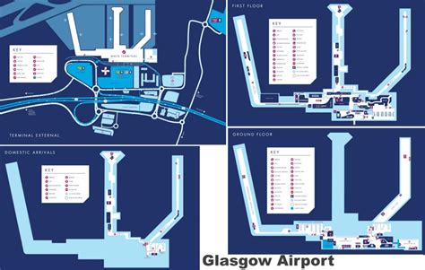 Glasgow airport map - Ontheworldmap.com