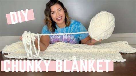 Diy Chunky Blanket Hand Knitting A Chunky Blanket Youtube