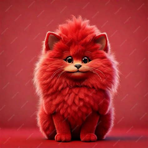 Premium Photo A Cute 3d Fluffy Cartoon Character Isolated On Color