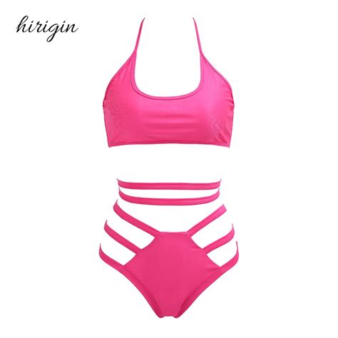 Hirigin Brand Polyester Sexy Women Bandage Bikini Set Push Up Padded