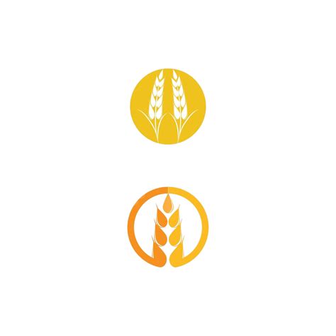 Wheat Logo Template Vector Symbol Farming Agriculture Grain Vector