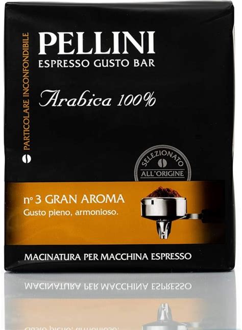 Pellini Espresso Gusto Bar No 3 Gran Aroma Roasted Ground Coffee 500g