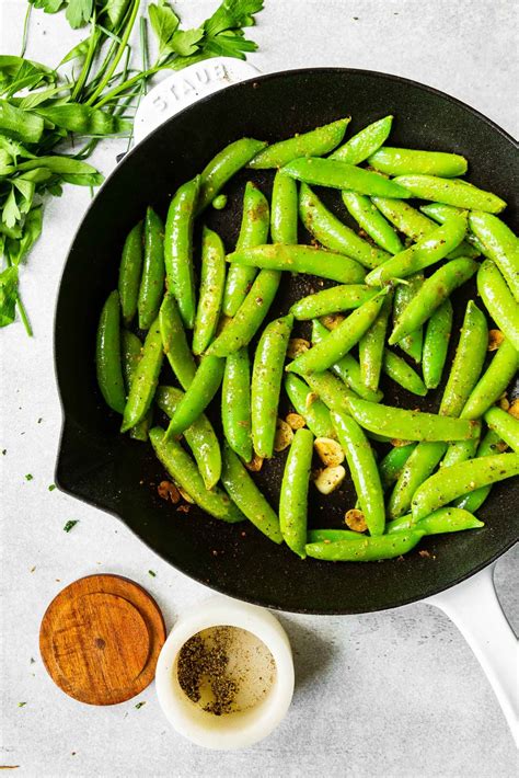 Garlic Sautéed Sugar Snap Peas Oh Sweet Basil