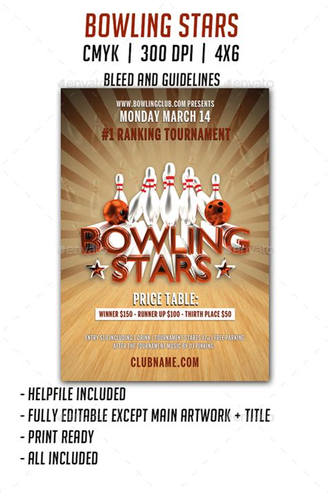 Free 19 Bowling Flyer Templates In Eps Psd Publisher Indesign