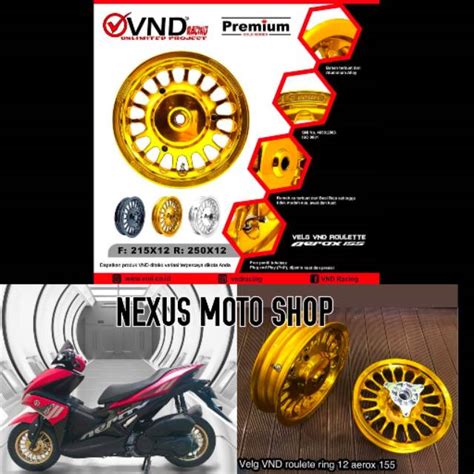 Jual Velg Ring 12 Aerox Velg Roulette Ring 12 VND Aerox New Velg Aerox