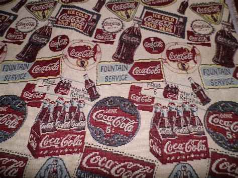 Coca-Cola Vintage Tapestry Fabric