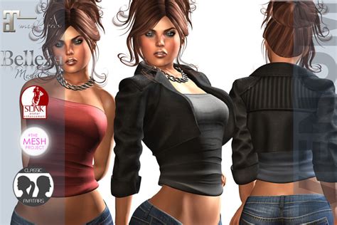 Second Life Marketplace Venom Boxed Abbie Jacket Black