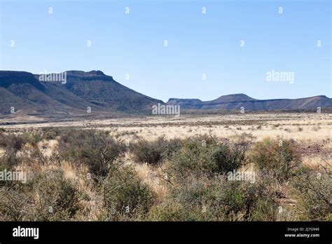 Karoo Mountain Landscape In The Karoo National Park Near Beaufort