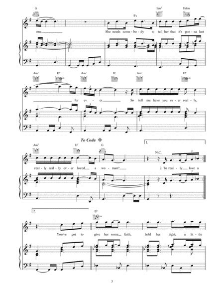 Have You Ever Really Loved A Woman By Bryan Adams Piano Vocal Guitar Digital Sheet Music