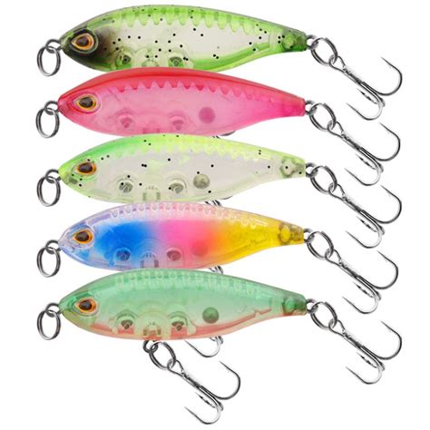 Paquete x 5 Señuelos Duros Pesca Deportiva Tipo Mini Alevin Minnow