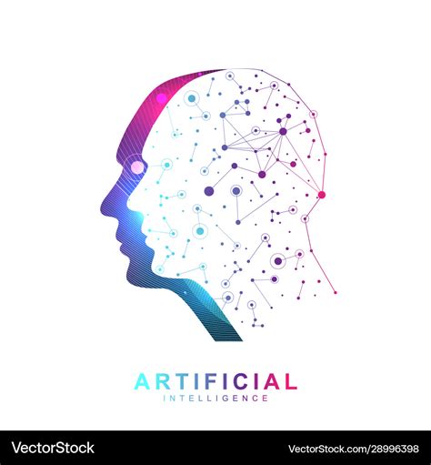 Artificial intelligence logo banner neural network