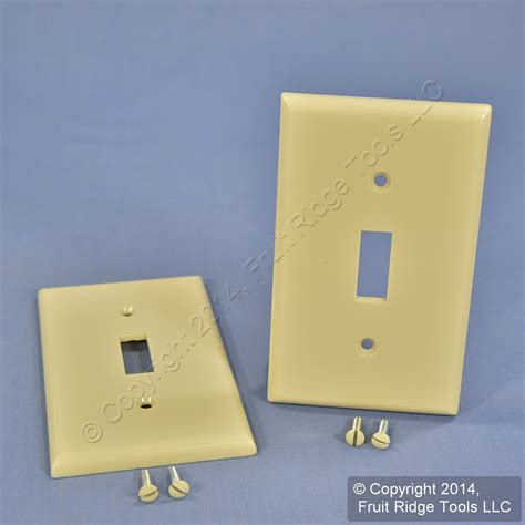 2 New Leviton Ivory Extra Deep Toggle Switch Cover Wall Plate Switchplates 86301 Ebay