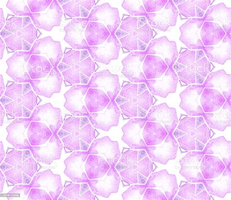 Violet Purple Vintage Seamless Pattern Hand Drawn Stock Illustration