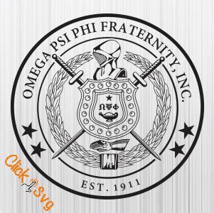 Buy Omega Psi Phi Fraternity Inc Est 1911 Black Svg