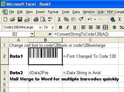 Download Code 128 Excel Barcode Add In 1.0.1