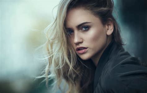 Wallpaper Look Portrait Makeup Hairstyle Blonde Beautiful In