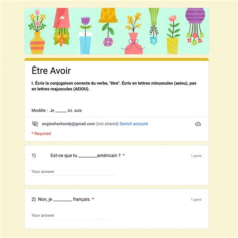 Être And Avoir French Verbs Present Tense Printable And Digital Tests
