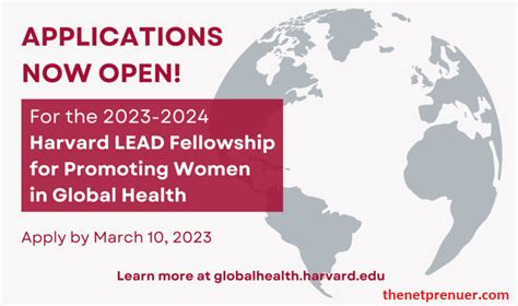 Call For Applications Harvard Lead Fellowship For Promoting Women In