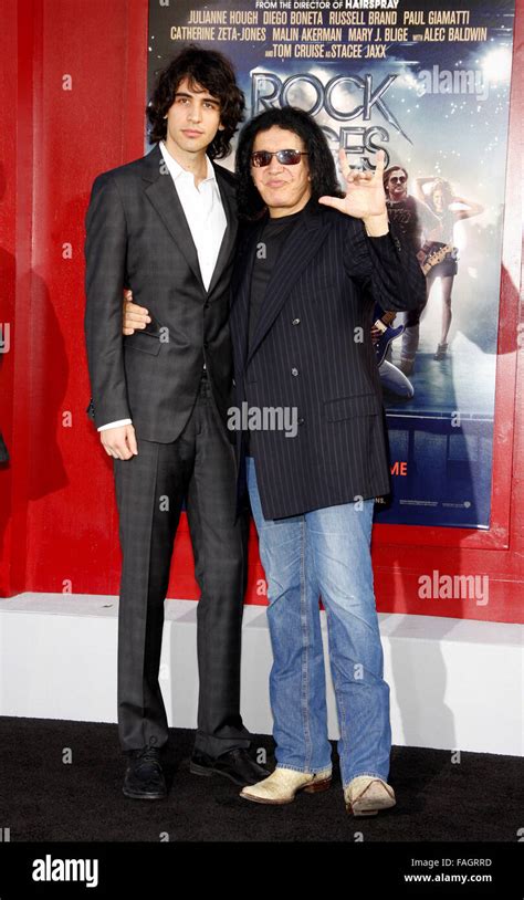 Gene Simmons And Nick Simmons At The Los Angeles Premiere Of Rock Of