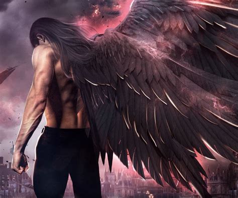 Male Fallen Angel Art: Dark Fantasy Illustration