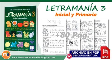 Cuadernillo de LETRAMANÍA 3 para Inicial y Primaria en PDF