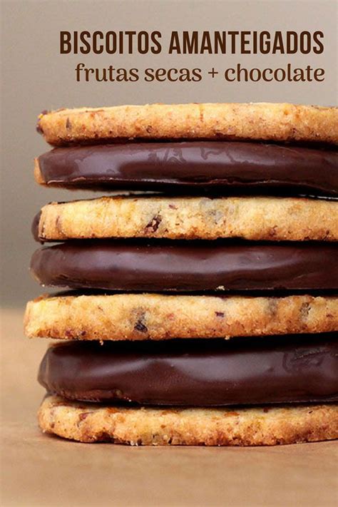 Biscoitos Amanteigados Frutas Secas E Cobertura De Chocolate Artofit