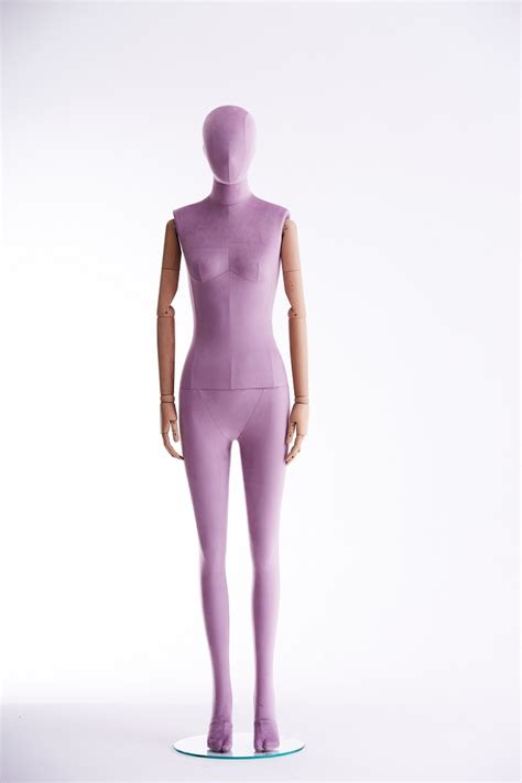 Lilladisplay Abstract Face Velvet Full Body Female Mannequin Dress Form