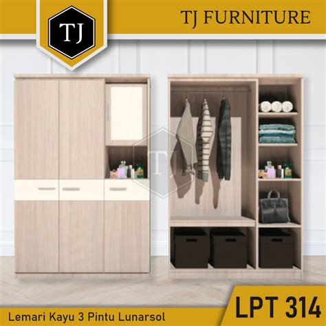 Jual Lunarsol Lemari Pakaian Lemari Baju Minimalis Pintu Lunar Lpt